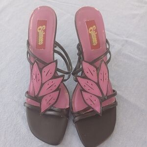Black and Pink Women's Sandals